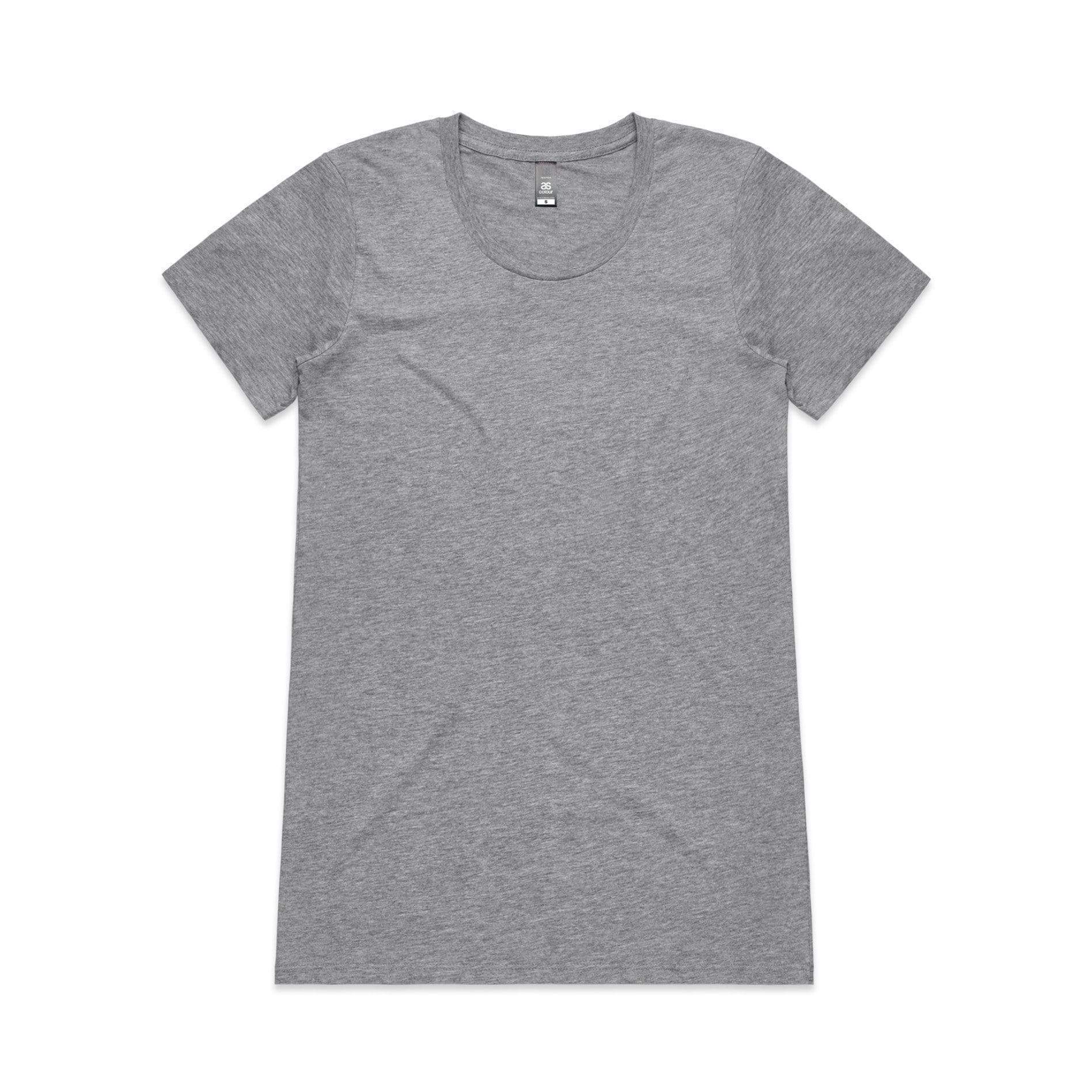 As Colour Casual Wear GREY MARLE / XSM As Colour Women's Wafer tee 4002
